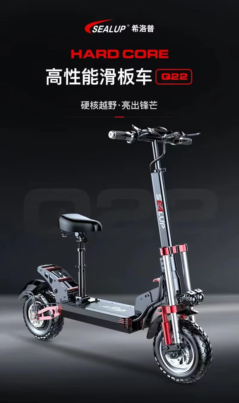 Foldable Electric Scooter 1000W Motor 28.6AH Dattery Urban 10-Inch Tire Mountain Electric Scooter Off-Road Electric Scooter