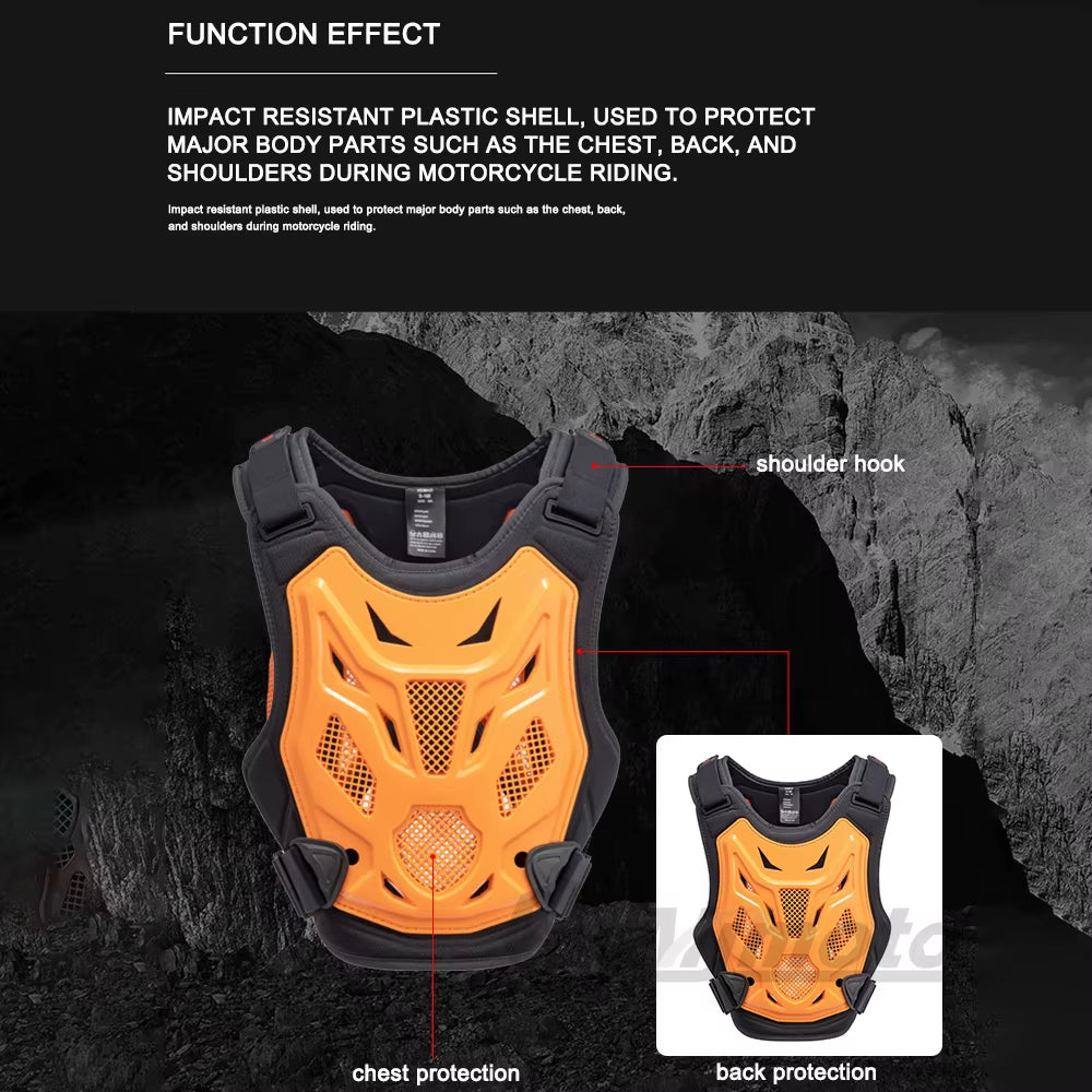 Men'S Motorcycle Riding Armor Vest Off-Road Racing Armor Vest Anti-Collision Motocross Protection Vest Dirt Bike Protection Vest