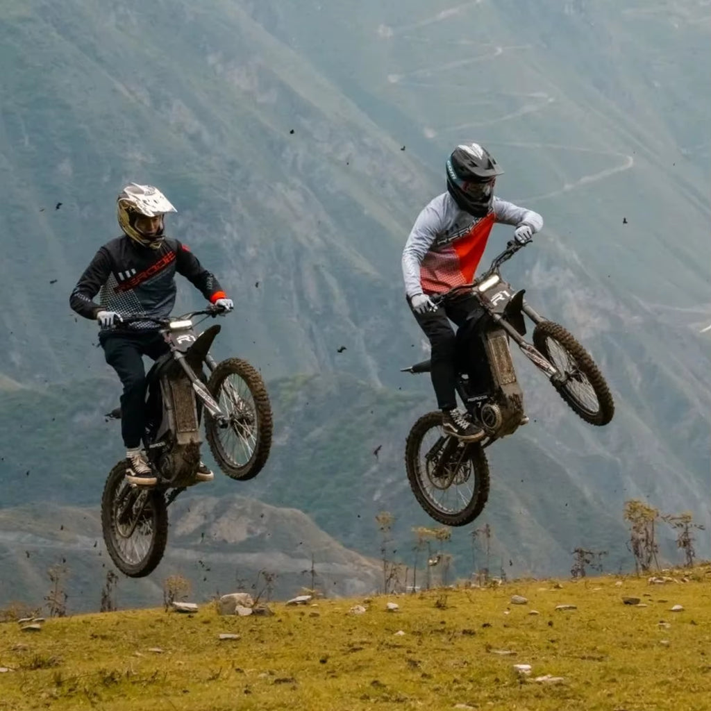 HEZZO 8000W Electric Dirt Bike 72V 35Ah Electric Bike Middrive Rerode R1 Ebike off Road E Moto 53MPH 75 Miles Long Range 440NM