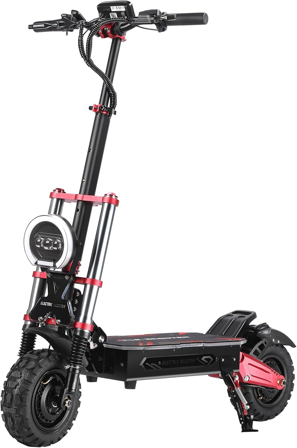 Adults Electric Scooter 6000W Dual Motor up to 55 Mph, 80 Miles Range，Fast Sport Electric Scooter 11" All Terrain Tires 800Lbs Max Load with Detachable Seat，Folding