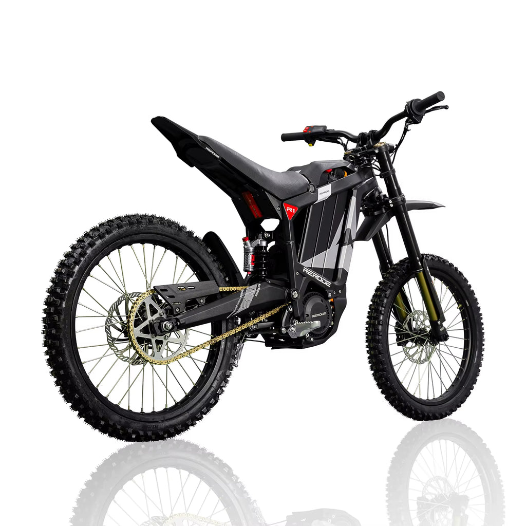 HEZZO 8000W Electric Dirt Bike 72V 35Ah Electric Bike Middrive Rerode R1 Ebike off Road E Moto 53MPH 75 Miles Long Range 440NM