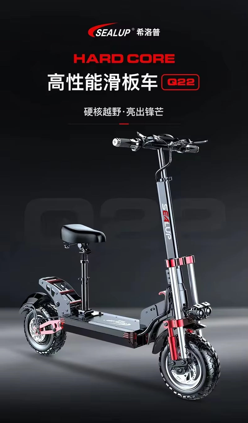 Foldable Electric Scooter 1000W Motor 28.6AH Dattery Urban 10-Inch Tire Mountain Electric Scooter Off-Road Electric Scooter