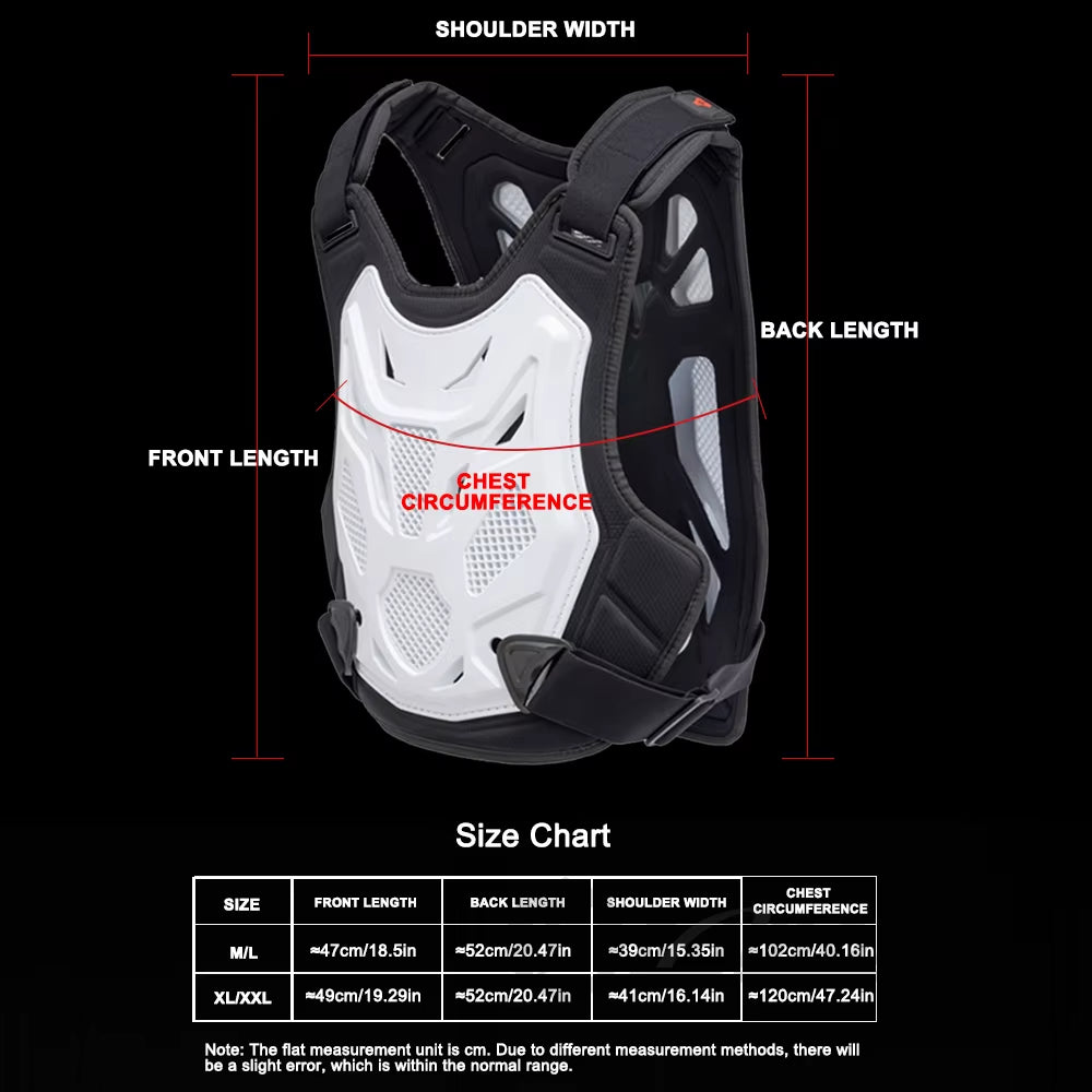 Men'S Motorcycle Riding Armor Vest Off-Road Racing Armor Vest Anti-Collision Motocross Protection Vest Dirt Bike Protection Vest