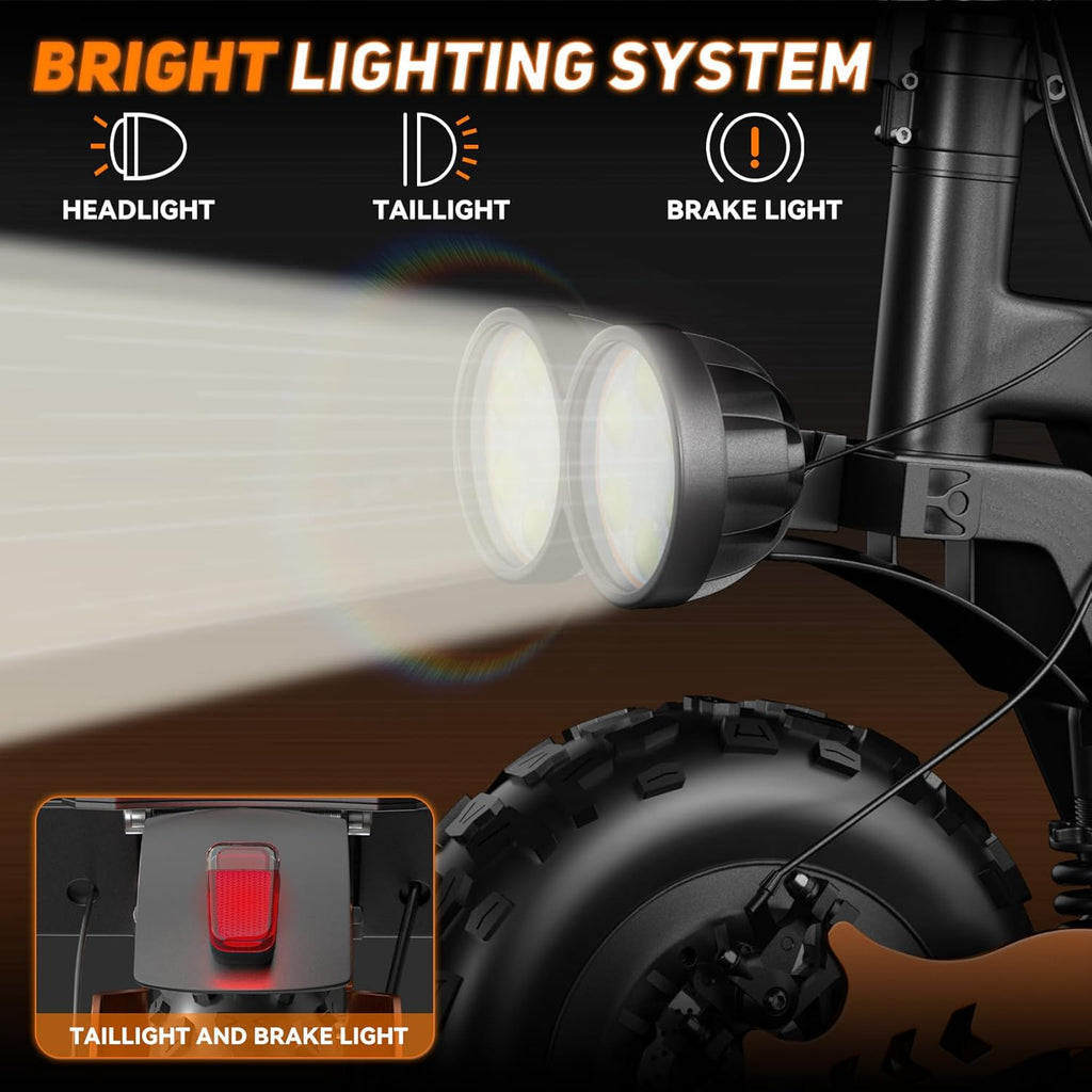 Off Road Electric Scooter for Adults, 3000W Dual Motors, up to 35 MPH & 70 Miles Range, 48V 20Ah Battery, 11" All-Terrain Tires, NFC Unlock, Foldable Fast E-Scooter, Dual Suspension for Commuting