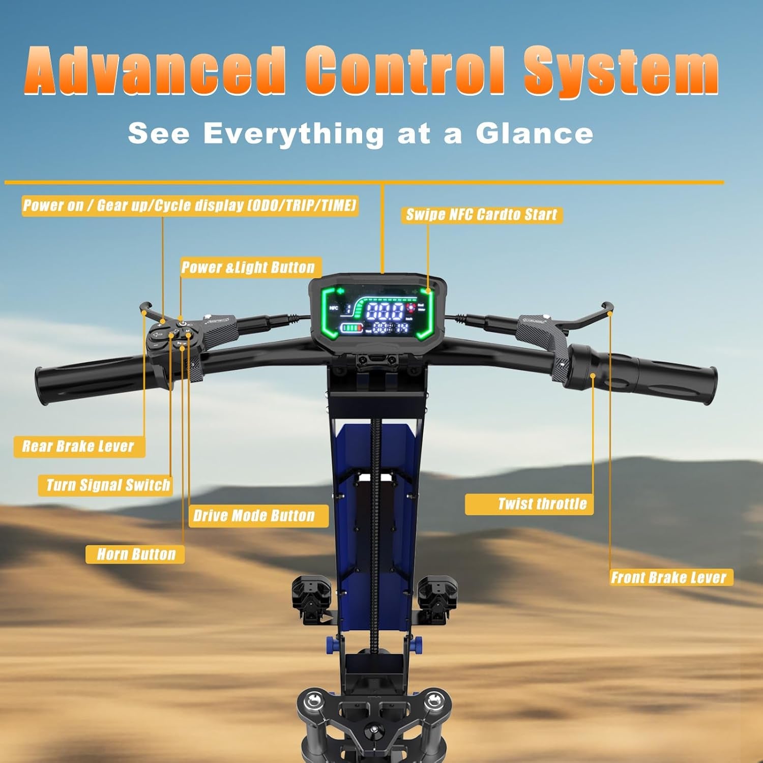 60V Electric Scooter Adults, 6000W Dual Motor Escooter Top Speed 50Mph,35Ah Battery 55 Miles Range, 11" Off-Road, Tires Foldable Fast E-Scooter, Scooter for Mountains, Full Suspension