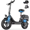 Electric Scooter for Adults, 500W Peak Motor, 48V 17.5Ah Battery,300Lbs Max Load,Foldable Commuting Scooter with Adjustable Seat