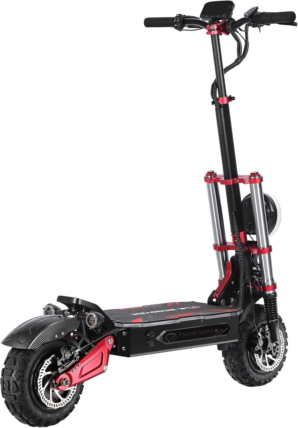 Adults Electric Scooter 6000W Dual Motor up to 55 Mph, 80 Miles Range，Fast Sport Electric Scooter 11" All Terrain Tires 800Lbs Max Load with Detachable Seat，Folding