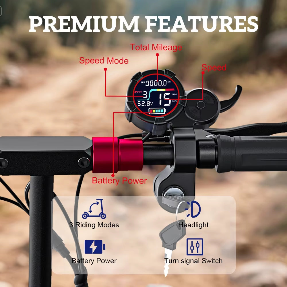 J11PLUS/J11MAX/J01 1200/800W Off-Road Electric Scooter with Seat, 1-Year Quality Guarantee Foldable Commuting E-Scooter