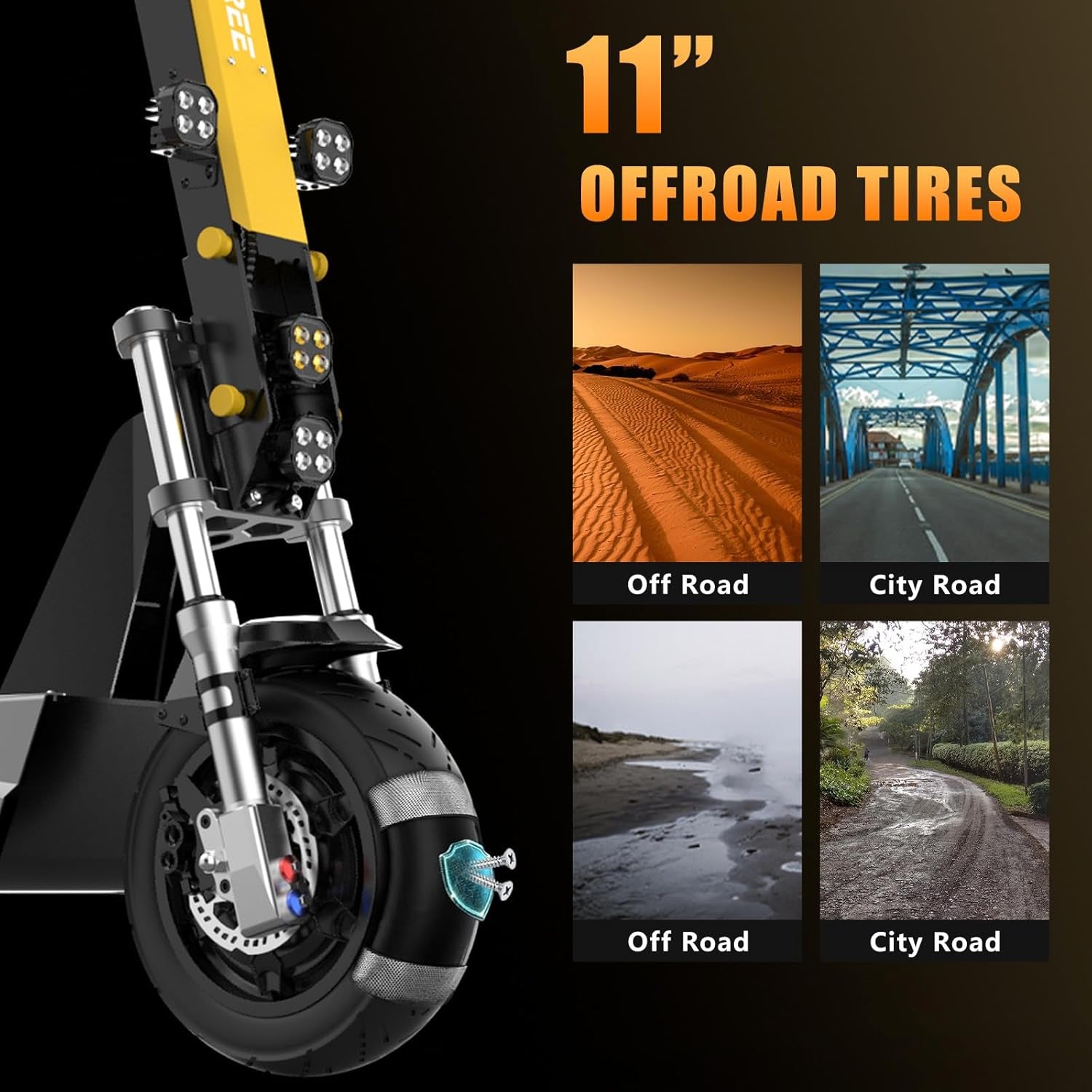 60V Electric Scooter Adults, 6000W Dual Motor Escooter Top Speed 50Mph,35Ah Battery 55 Miles Range, 11" Off-Road, Tires Foldable Fast E-Scooter, Scooter for Mountains, Full Suspension