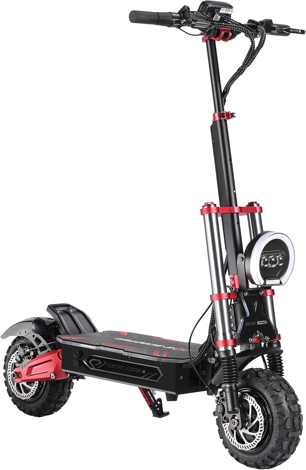 Adults Electric Scooter 6000W Dual Motor up to 55 Mph, 80 Miles Range，Fast Sport Electric Scooter 11" All Terrain Tires 800Lbs Max Load with Detachable Seat，Folding
